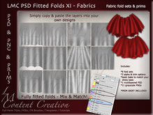 LMC PSD FILES - Fitted Folds XI - Fabric Panels