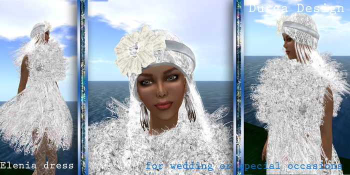 ELENIA dress white Box, Durga Design