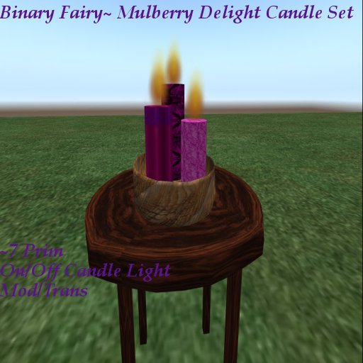 BINARY FAIRY~CANDLES MULBERRY DELIGHT