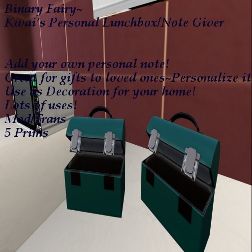 BINARY FAIRY~KWAIS PERSONLIZED LUNCHBOX 