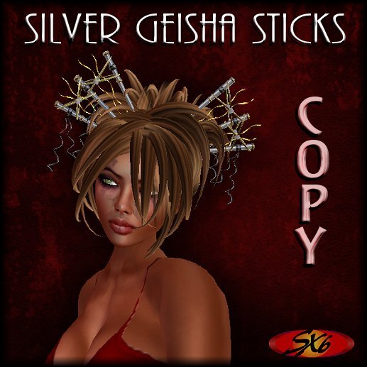 SX6 Silver Geisha Sticks (C)
