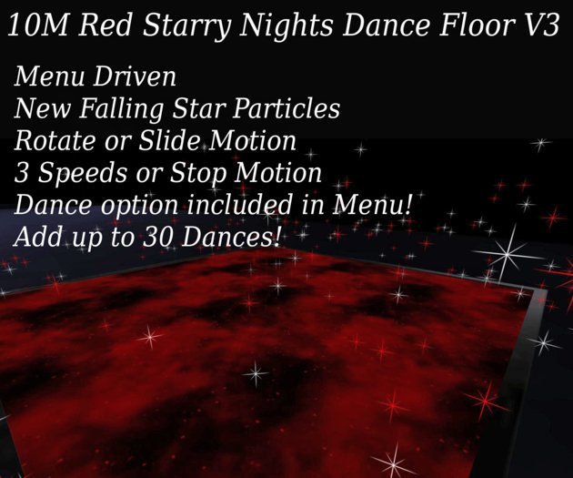 10M RED STARRY NIGHTS DANCE FLOOR