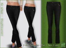 So What... [DayDreamer] 3 Black Pants Set: Plain Black Pants and Decorated Black pants (2 details color))