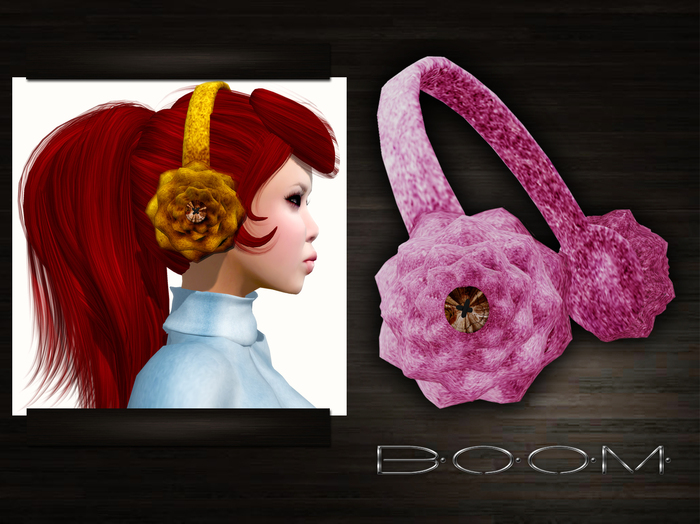 *BOOM* Petal Ear Muffs cotton candy