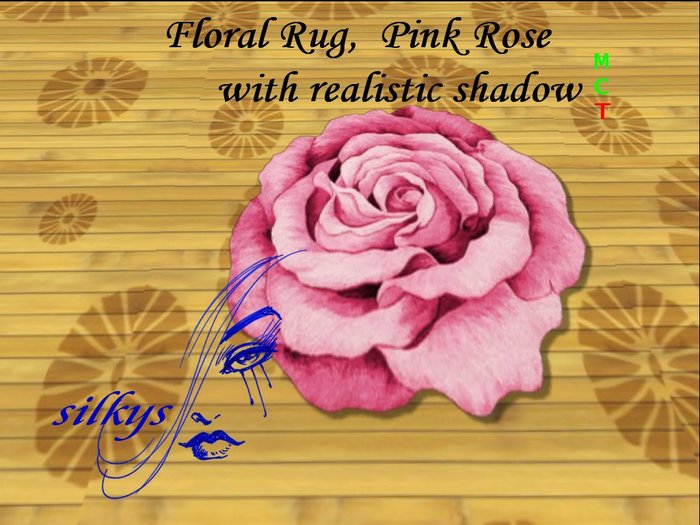 Floral Rug~Pink Rose Box