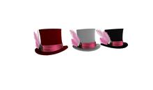 Valentines Heart Feather Mini Top Hat Set