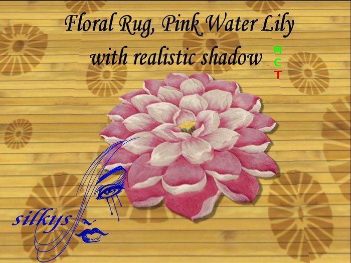Floral Rug~Pink Water Lily Box