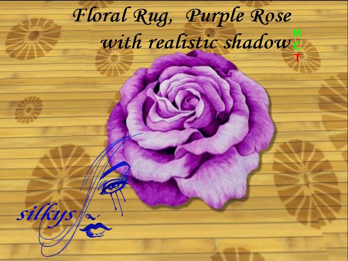 Floral Rug~Purple Rose Box