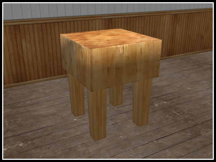 RE Butcher Block Table - One Prim - Kitchen/Cafe Decor