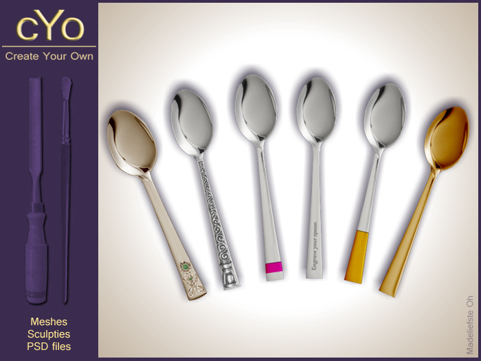 cYo Spoon Elegance | Cuillère, toutes permissions + ficher Photoshop
