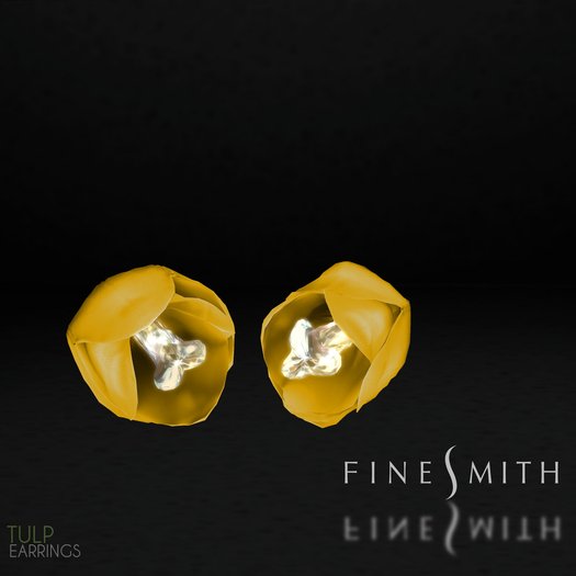 FINESMITH- Tulp- earrings yellow 