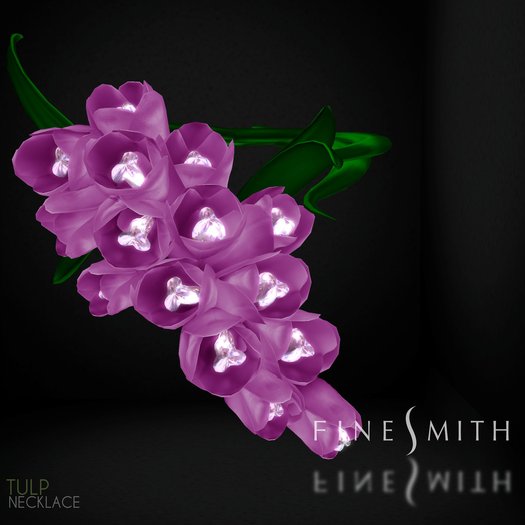 FINESMITH- Tulp- Necklace purple 