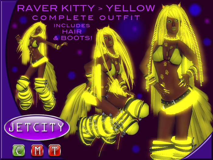 JETCITY - Raver Kitty > YELLOW