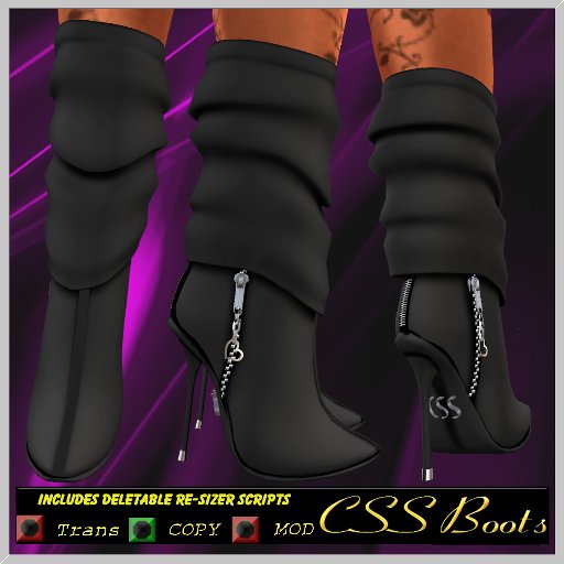 SEXY Black Slouchy Boots 