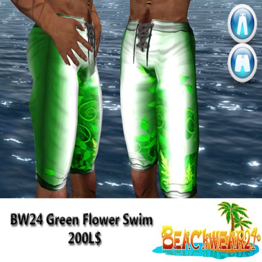 BW24 Green Flower Swim Box