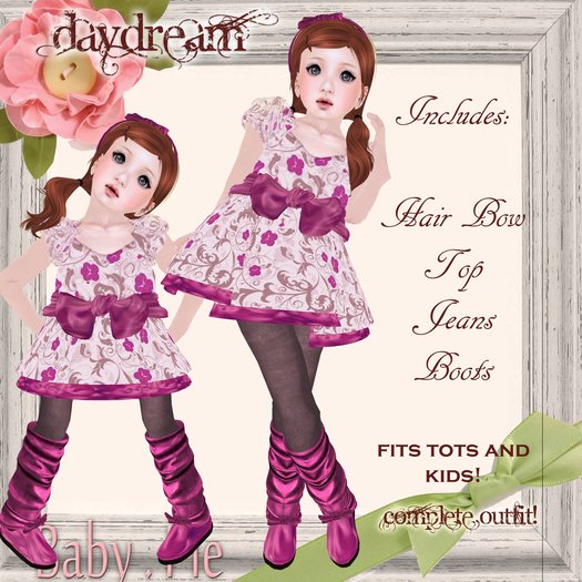 *Baby Pie* Daydream Complete Children's Outfit!  Tiny Tot & Child Size Included! Special Promo Price! 50L Girl's Outfit!