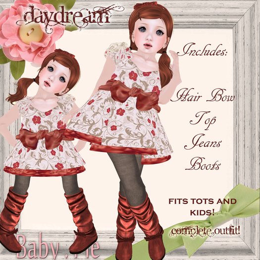 *Baby Pie* Daydream Complete Children's Outfit!  Tiny Tot & Child Size Included! Special Promo Price! 50L Girl's Outfit!