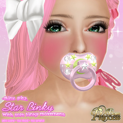 :*BABY*: STAR BINKY { pink green } :*PRINCESS*: