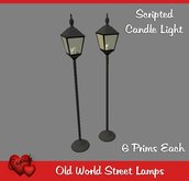Old World Street Lamps 2 Pieces