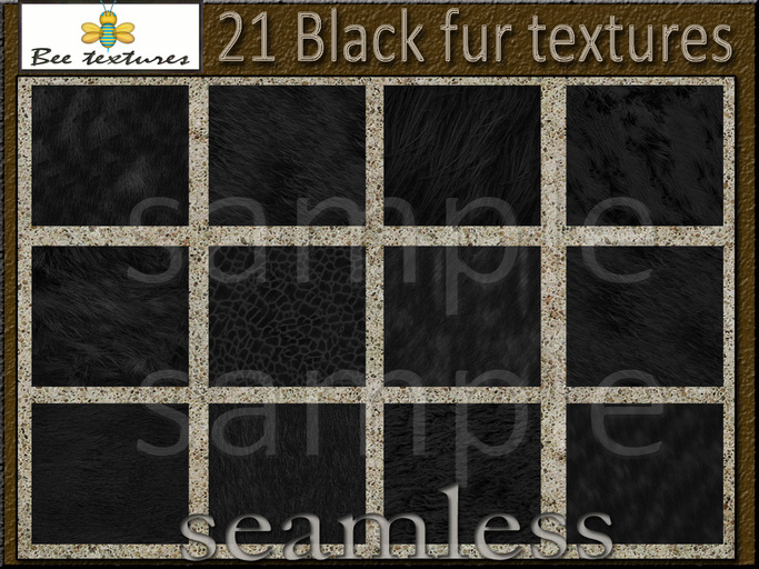 21 Black fur textures