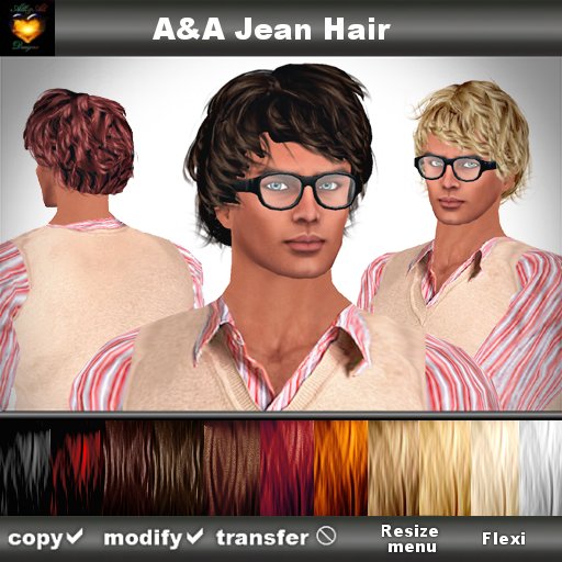 A&A Jean Hair 11 Colors Variety Pack. Modern conservative short wavy men's hairstyle.