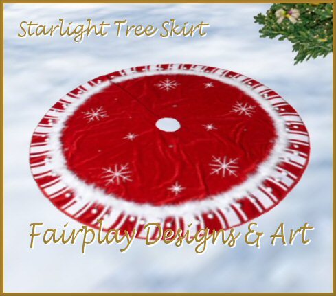 Starlight Tree Skirt *Red* RESIZEABLE