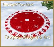 Starlight Tree Skirt *Red* RESIZEABLE