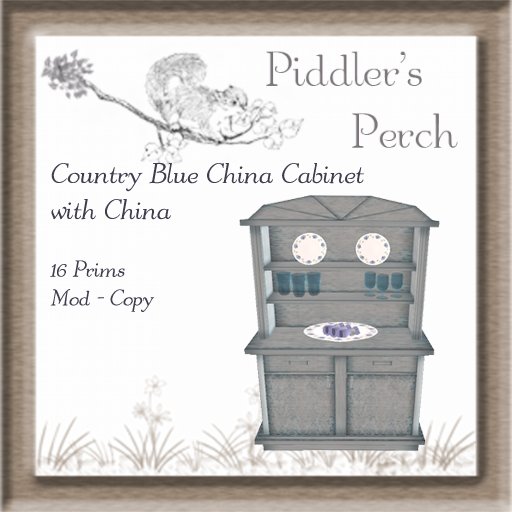 [PP] Country Blue China Cabinet & China 