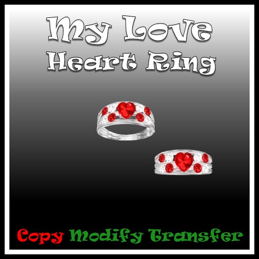 *TLD* My Love Heart Ring (Trans) (boxed)