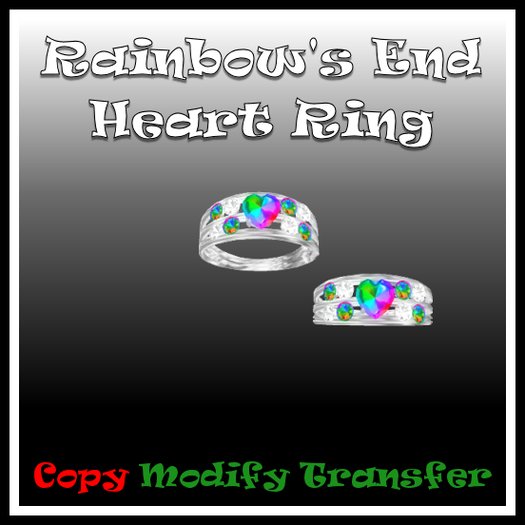 *TLD* Rainbow's End Heart Ring (Trans) (boxed)