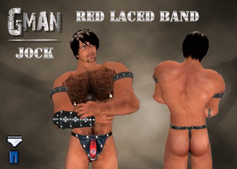 GMan Leather - Laced Red Band Jock