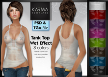 Karma Template - PSD & Tga - Tank Top Wet Effect - 8 Colors - High detailled Texture 1024 px