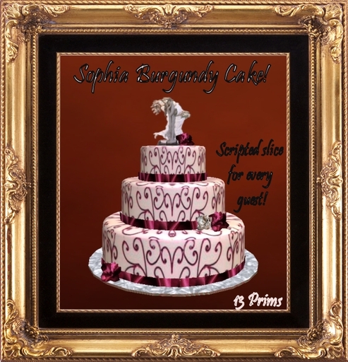 Sophia Burgundy Cake 