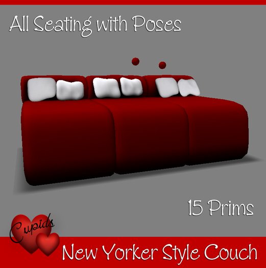 New Yorker Style Sofa Red