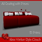 New Yorker Style Sofa Red