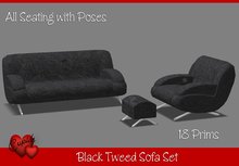 Tweed Sofa and Chair Set