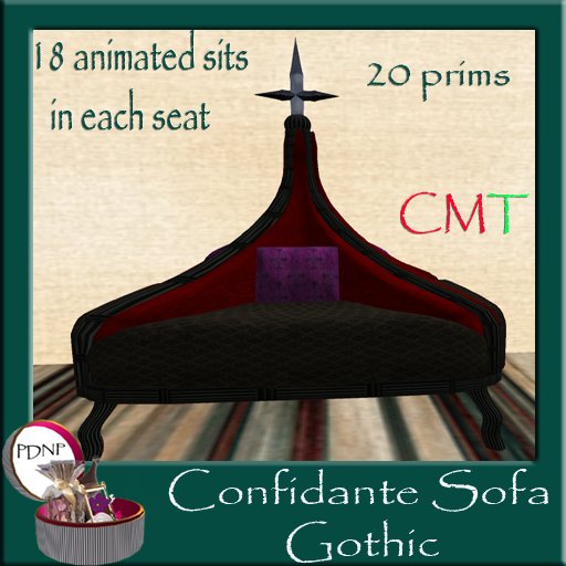 PDN: CONFIDANTE SOFA  GOTHIC BOX