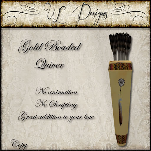 Quiver-Beaded Gold DeerSkin