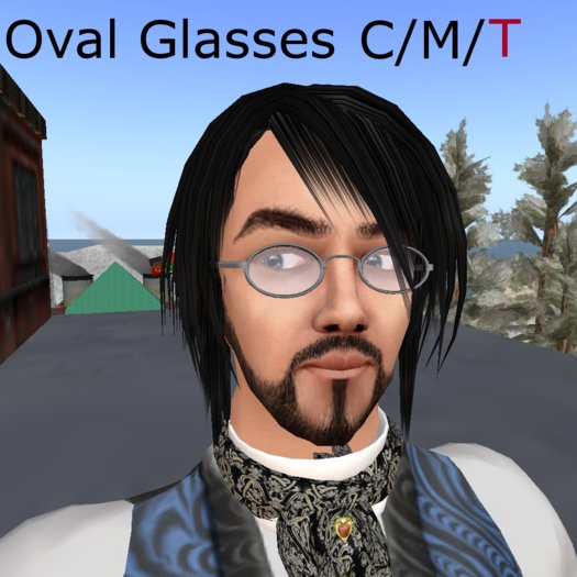 Oval Glasses (No Trans)