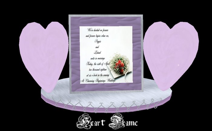 heart frame wedding invite 