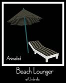 Beach Lounge with Umbrella