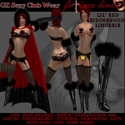 GZ Sexy Red Ridinghood Lingerie