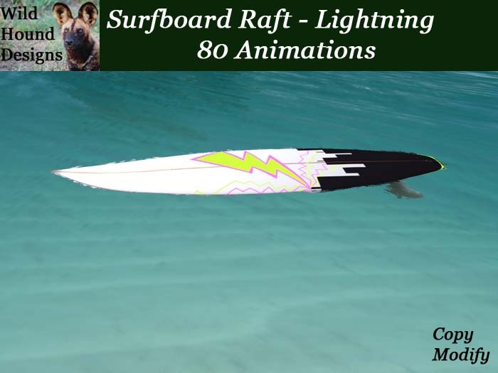 [WHD] -- Surfboard Raft - Lightning - 81 animations