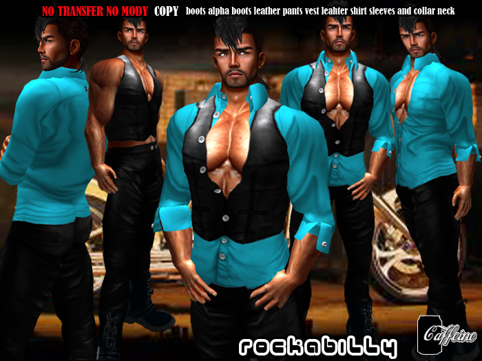 CAFFEINE ROCABILLY MAN AQUA
