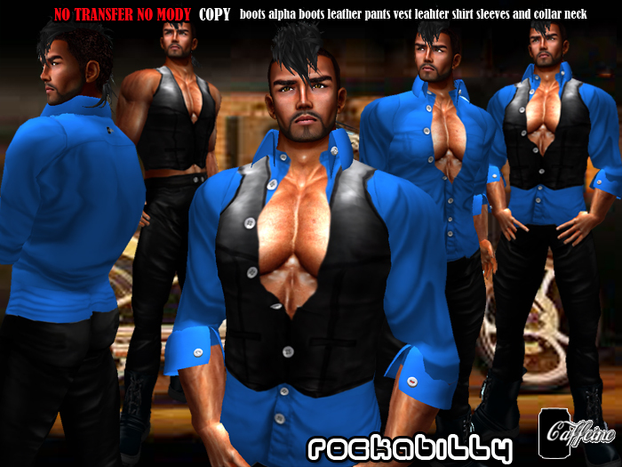 CAFFEINE ROCABILLY MAN BLUE