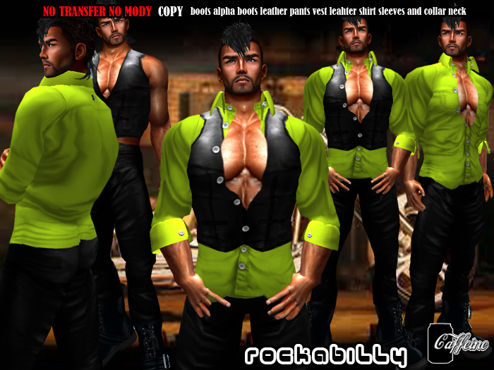 CAFFEINE ROCABILLY MAN GREEN