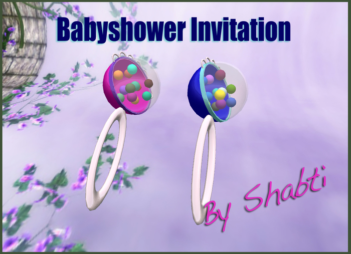 Baby Rattle - Baby Shower Invitation