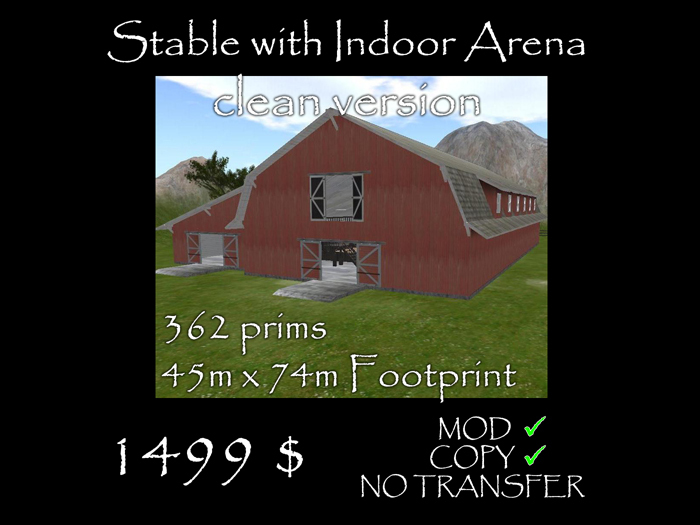 Stable with indoor Arena "clean" version