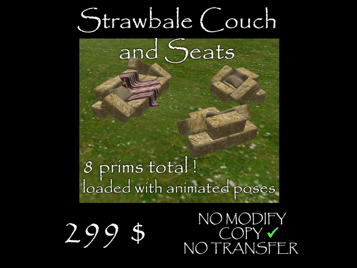 Strawbale Couch and Seats