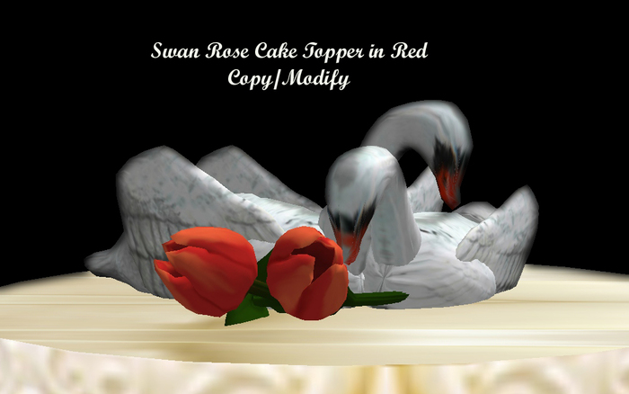 Red Cake Topper & Centerpiece Sculpted Swan For *CHB*